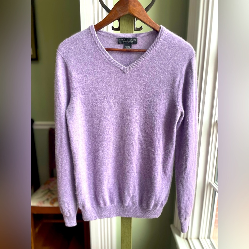 Bloomingdales The Men’s Store 100% Cashmere Sweater Soft Purple Men’s Small
